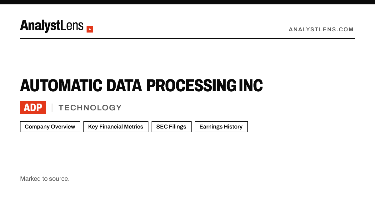 AUTOMATIC DATA PROCESSING INC (ADP) SEC Filings & Financials