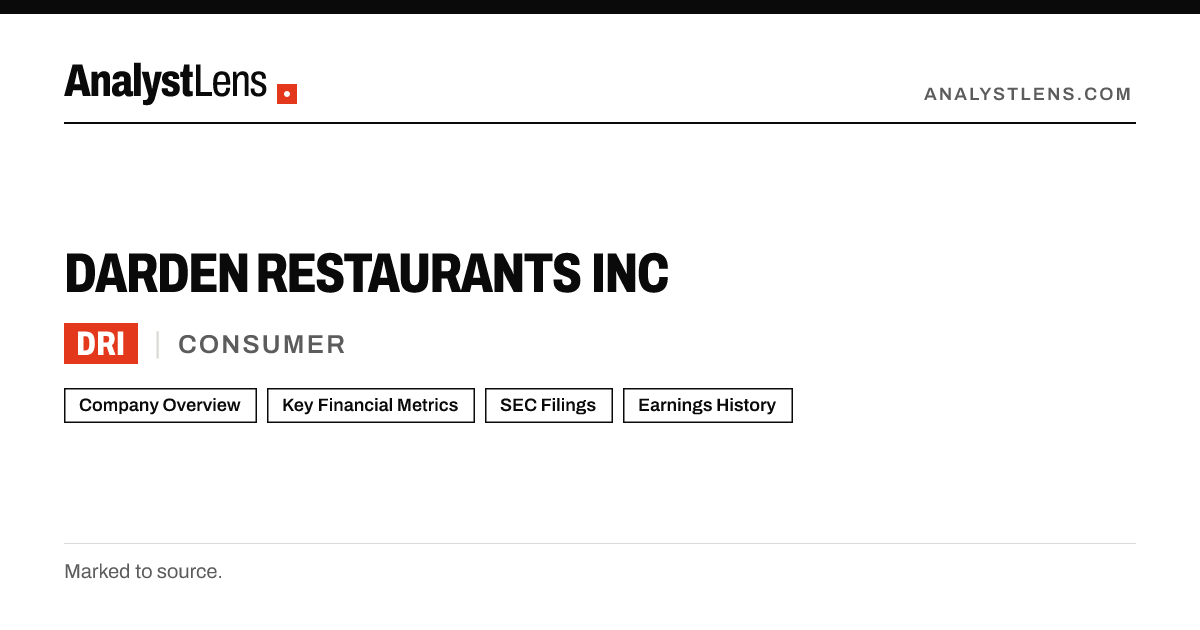 DRI 10-Q Quarterly Report Q1 FY2027 — Revenue, Net Income, EPS