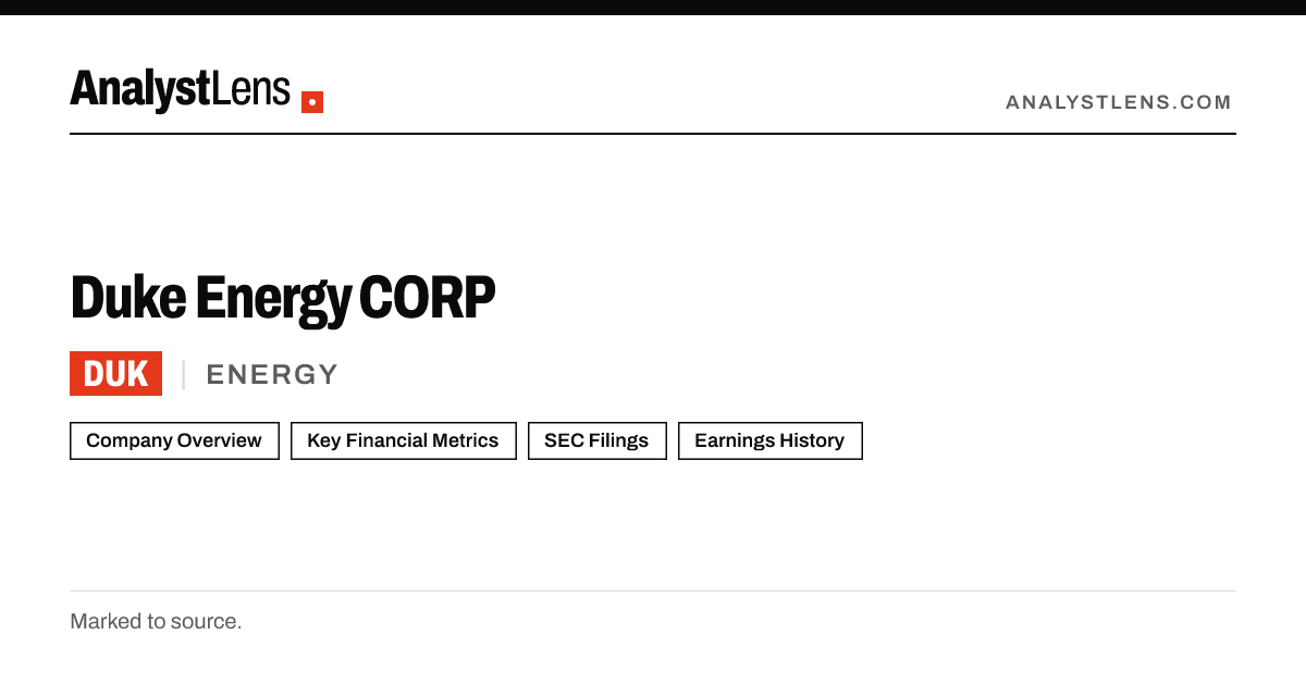 Duke Energy CORP (DUK, DUKB & DUK-PA) SEC Filings & Financials