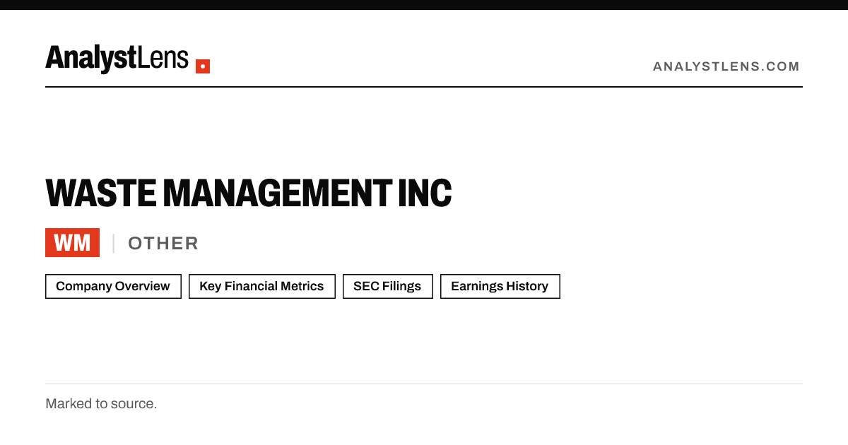 WM 8-K: Earnings & Results — Oct 27, 2026